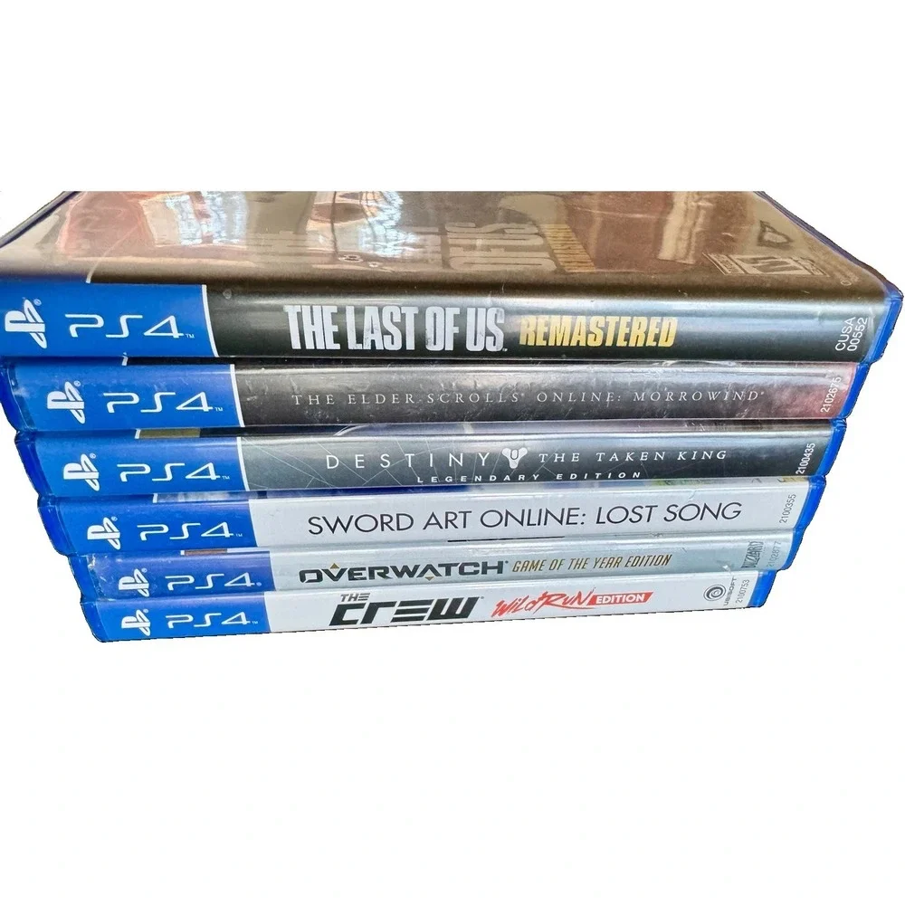 PS4 Game Lot of 6 Sword Art Online Lost Song, Last of Us, Destiny & More